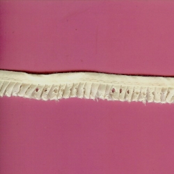 12 Yds  3/4"   Ivory Pleated Cotton Eyelet   3428 